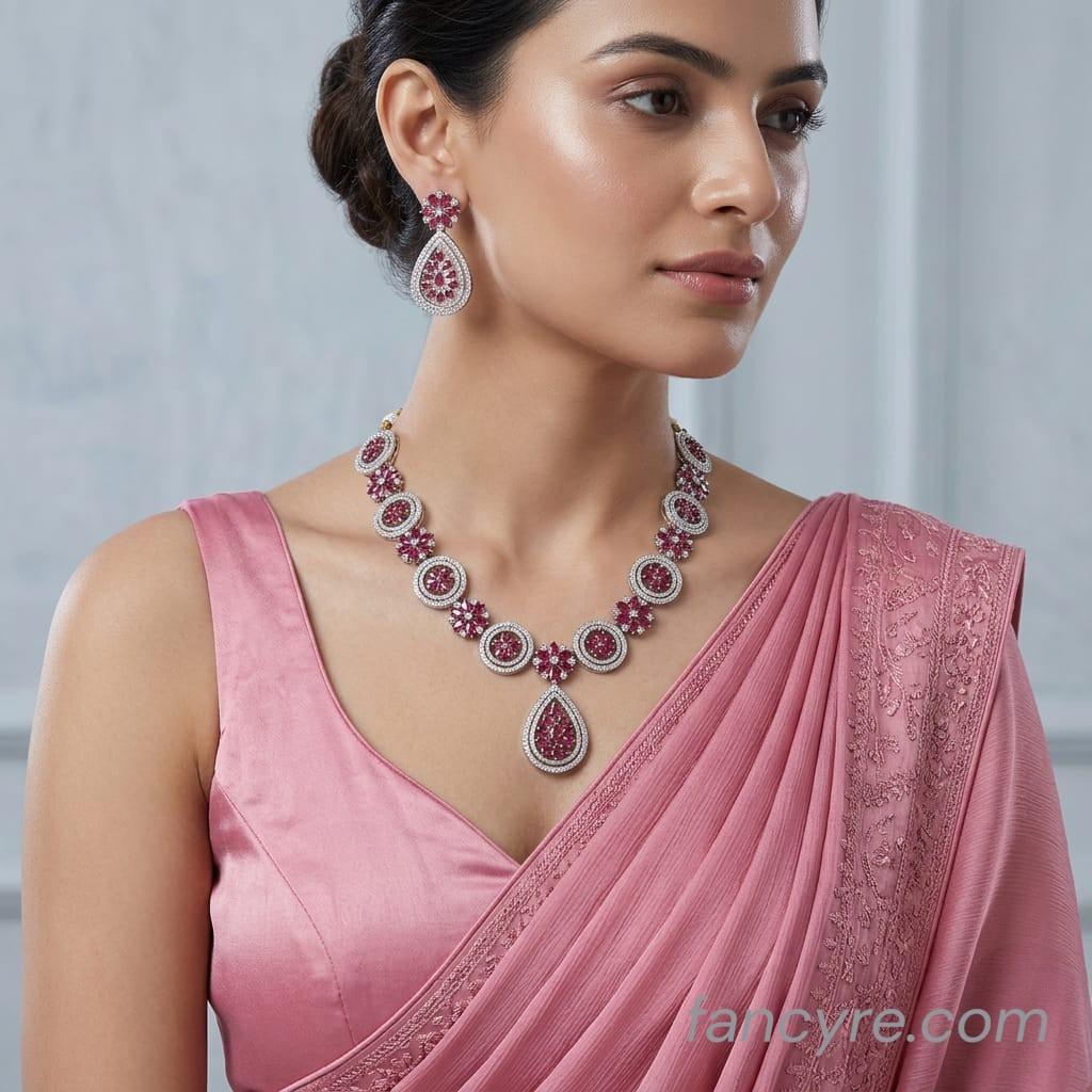 The Nylah Whitegold A.D Necklace