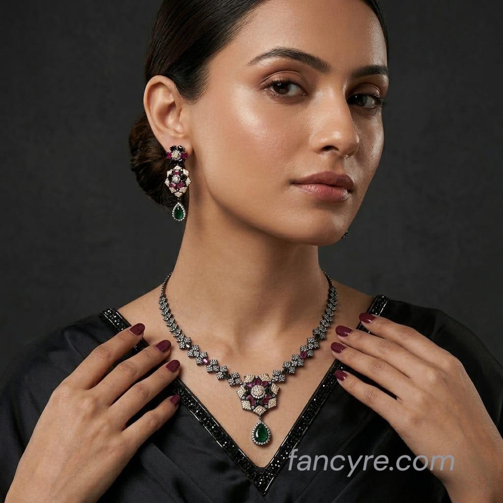 The Aashika Blackgold A.D Necklace