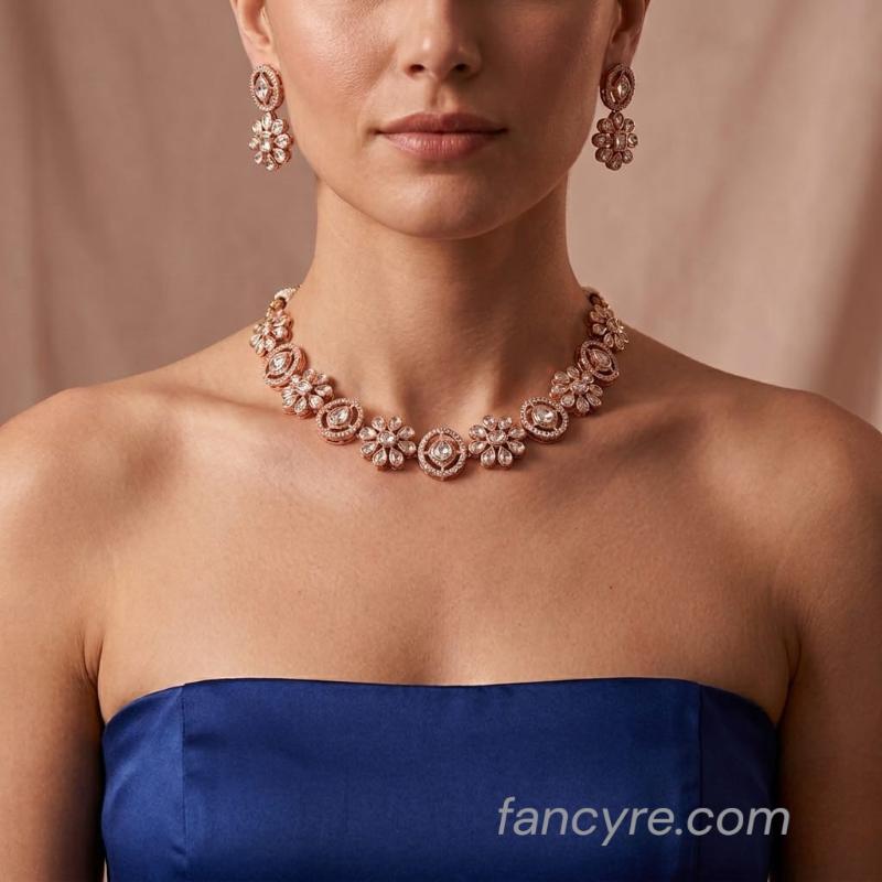 The Elinda Rosegold A.D Necklace