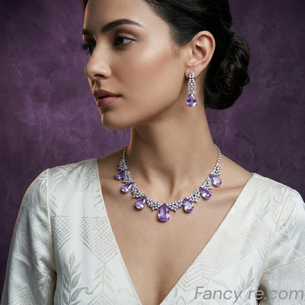 The Lacey Whitegold A.D Necklace