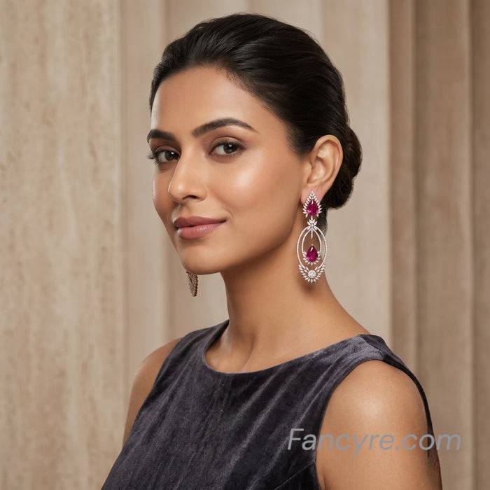 The Capri Rosegold A.D Earring