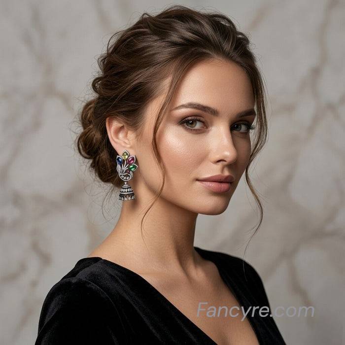 The Jazlyn Blackgold A.D Earring