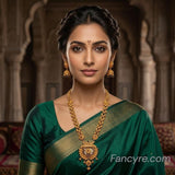 The Pranali Antique Goldforming Long Necklace