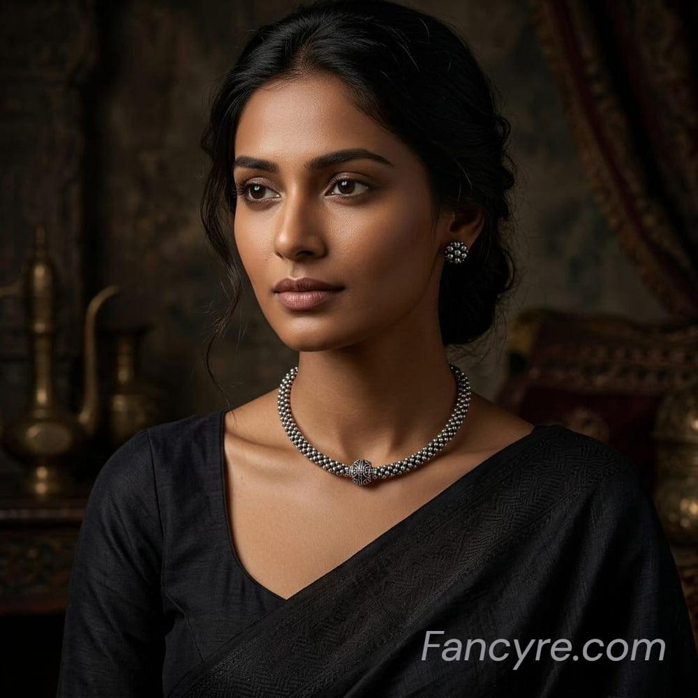 The Jodha Oxidized Necklace