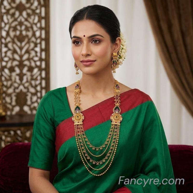 The Bhairavi Rajwadi Long Necklace