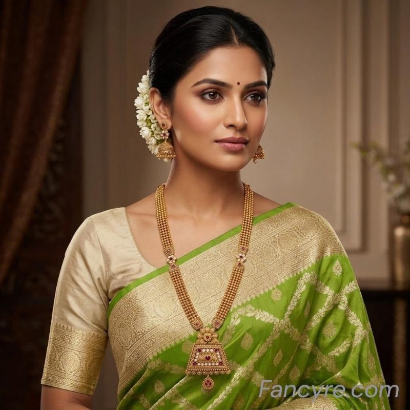 The Kesar Rajwadi Long Necklace
