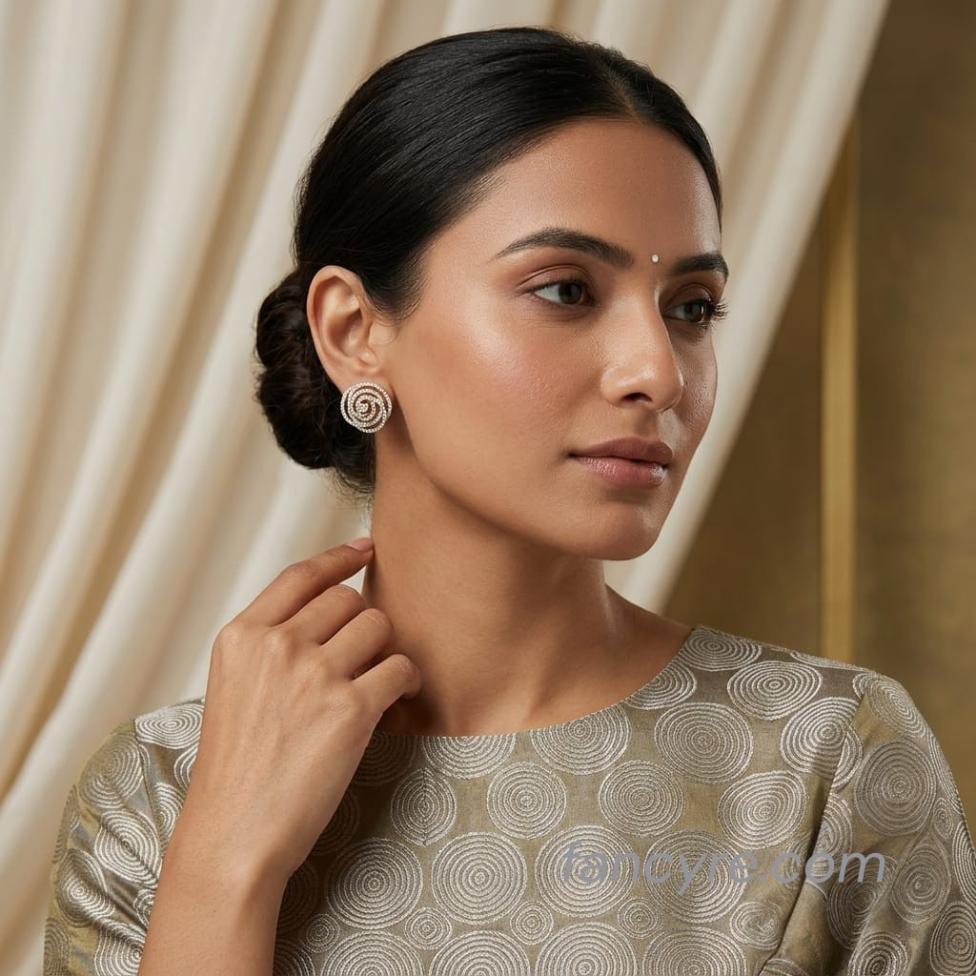 The Davia Yellowgold A.D Earring