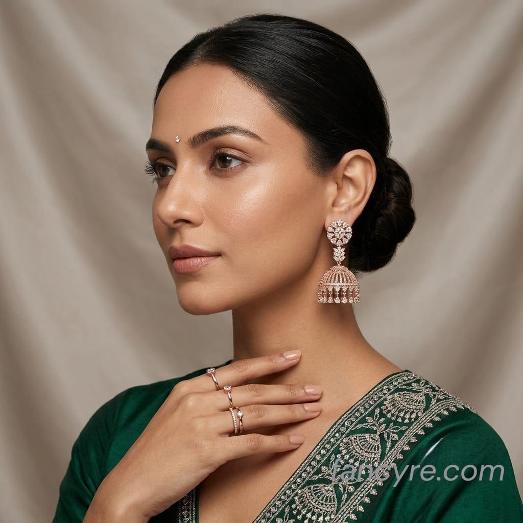The Geline Rosegold A.D Earring