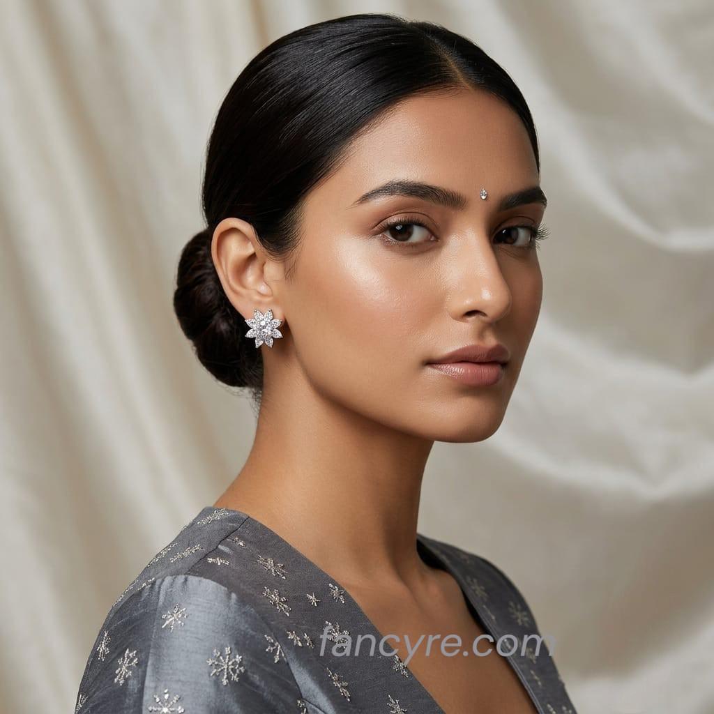 The Aadila Whitegold A.D Earring
