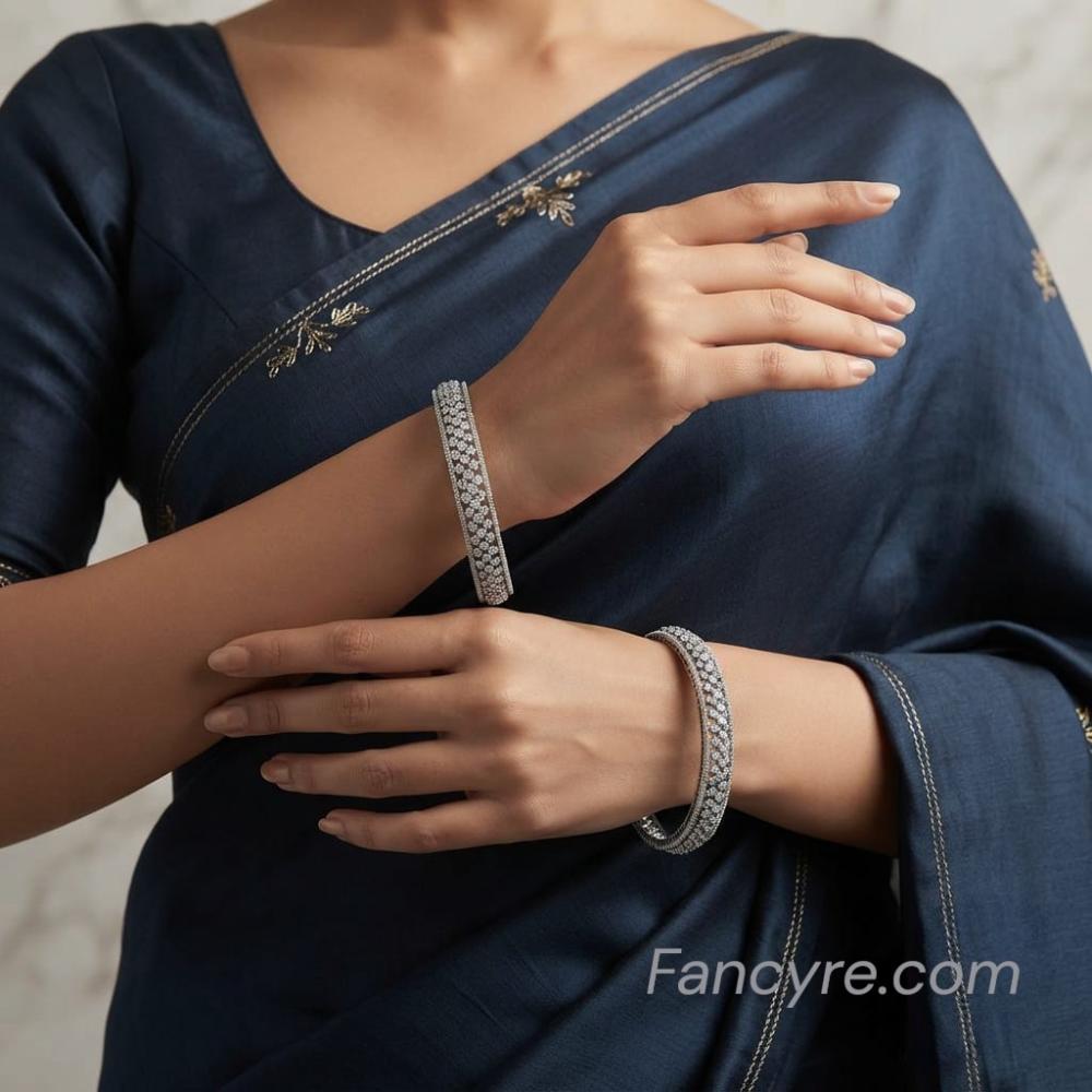 The Alora Whitegold A.D Bangle