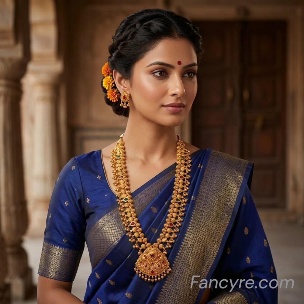 The Anjana Antique Goldforming Saaj