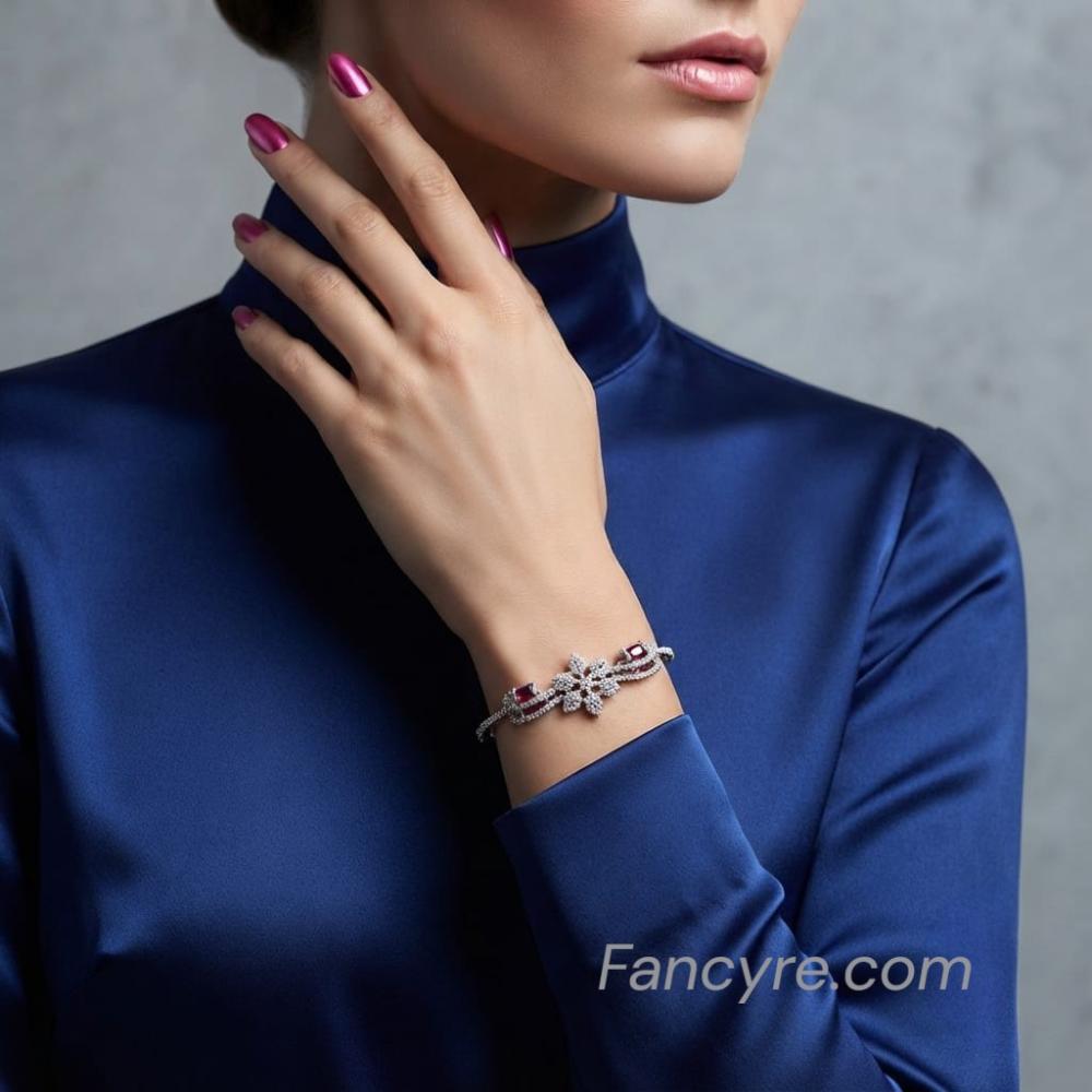 The Shanaya Whitegold A.D Bracelet