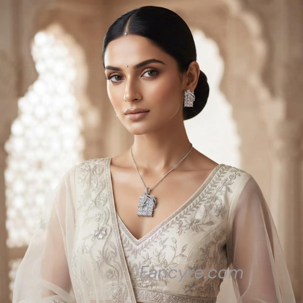 The Nayeli Whitegold A.D Pendant Earring