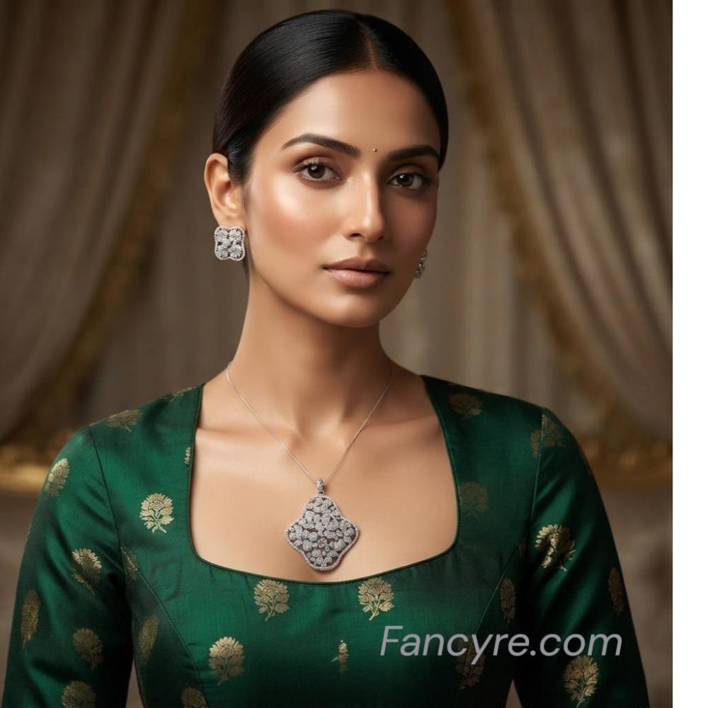 The Henri Whitegold A.D Pendant Earring