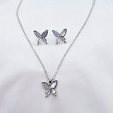 The Grace Whitegold A.D Pendant Earring Set