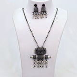 The Sage Oxidized Long Necklace