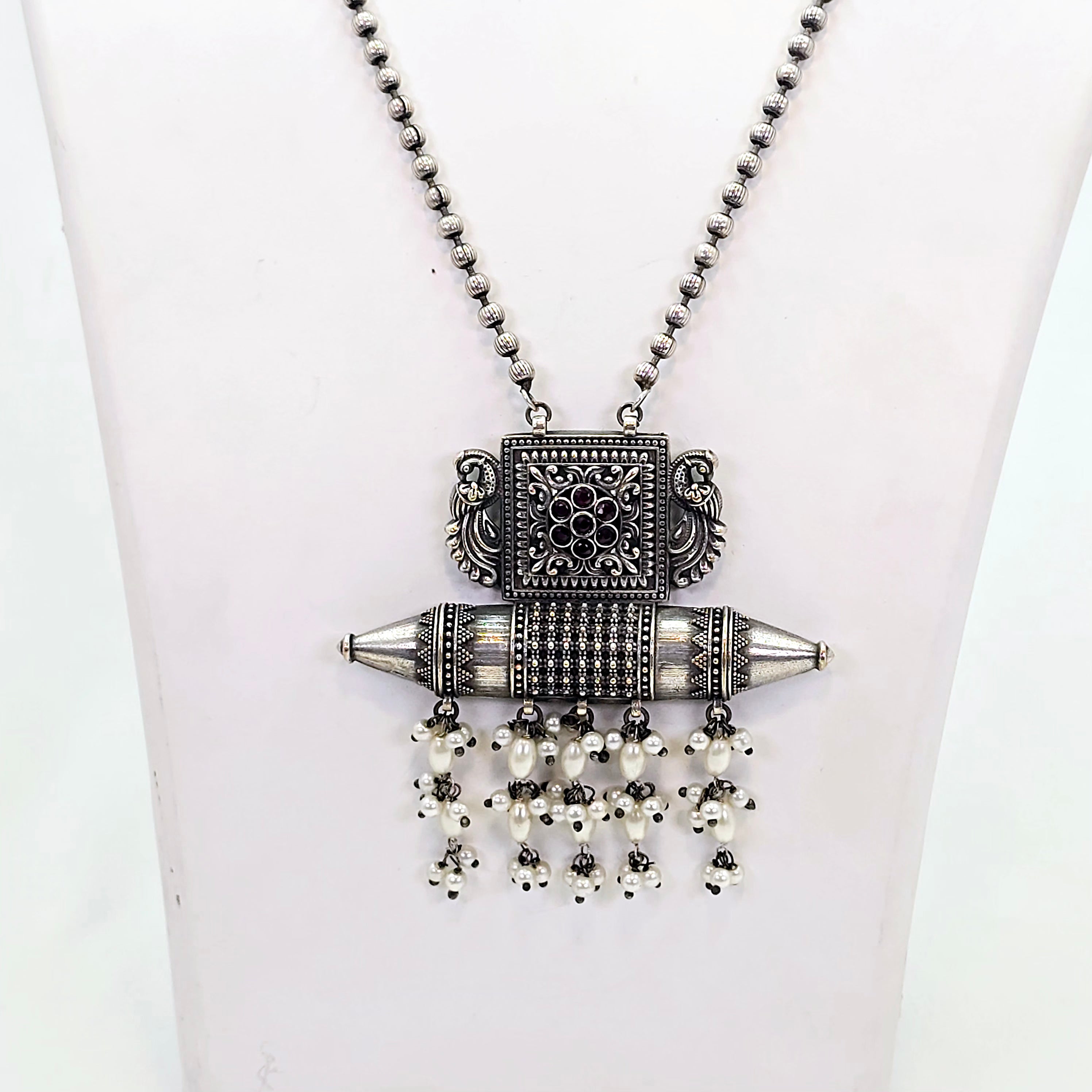 The Sage Oxidized Long Necklace