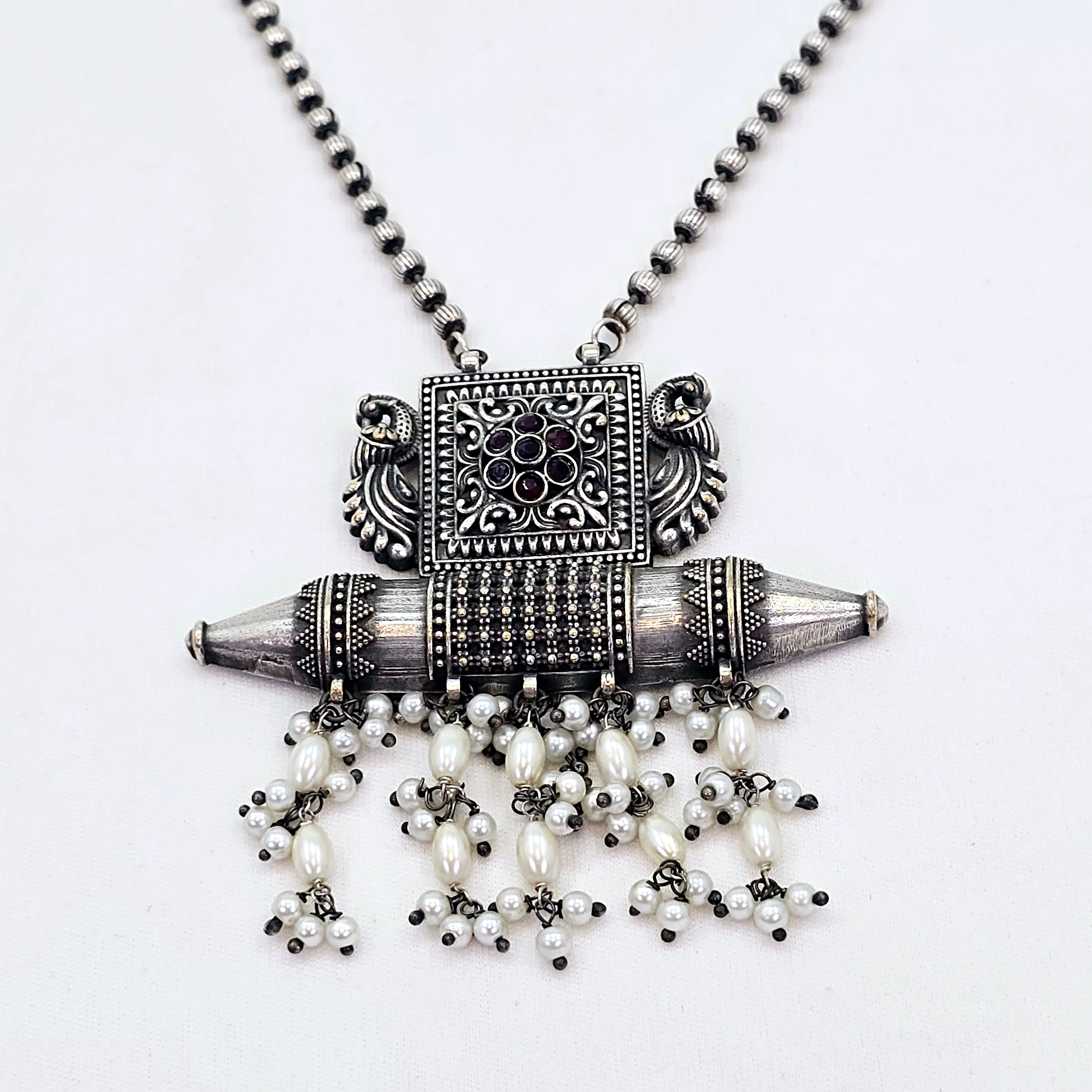 The Sage Oxidized Long Necklace