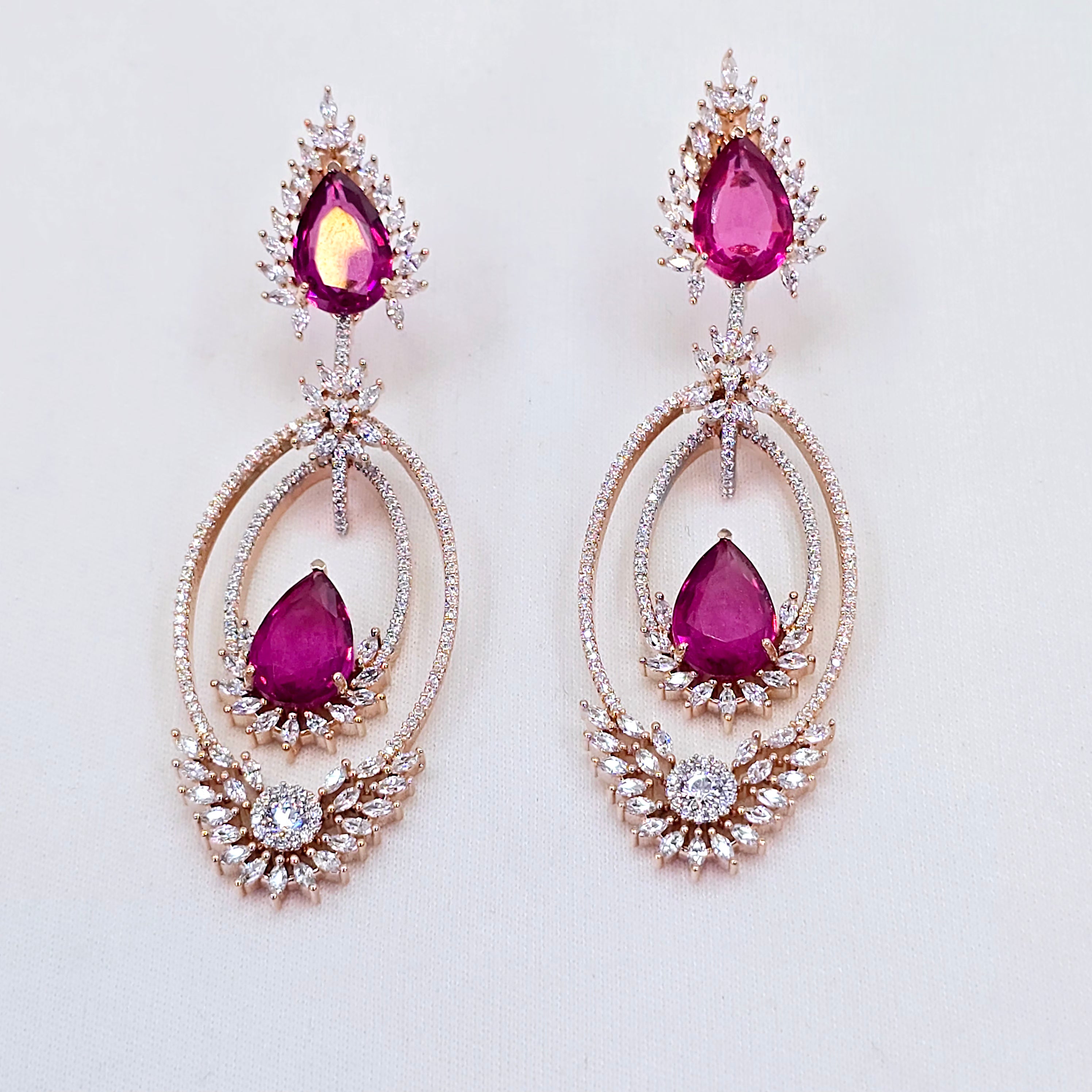 The Capri Rosegold A.D Earring