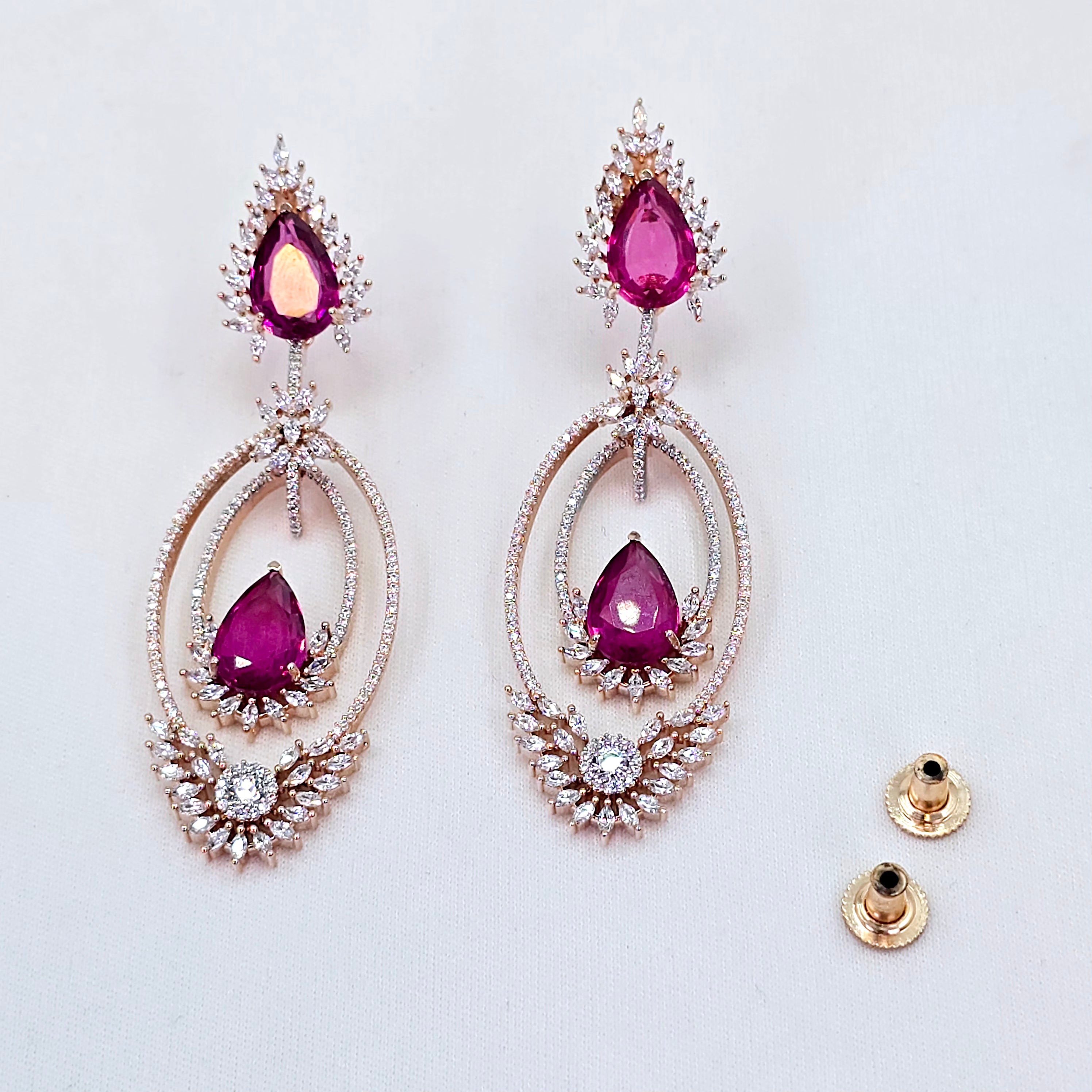 The Capri Rosegold A.D Earring
