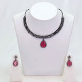 The Michiko Blackgold A.D Necklace