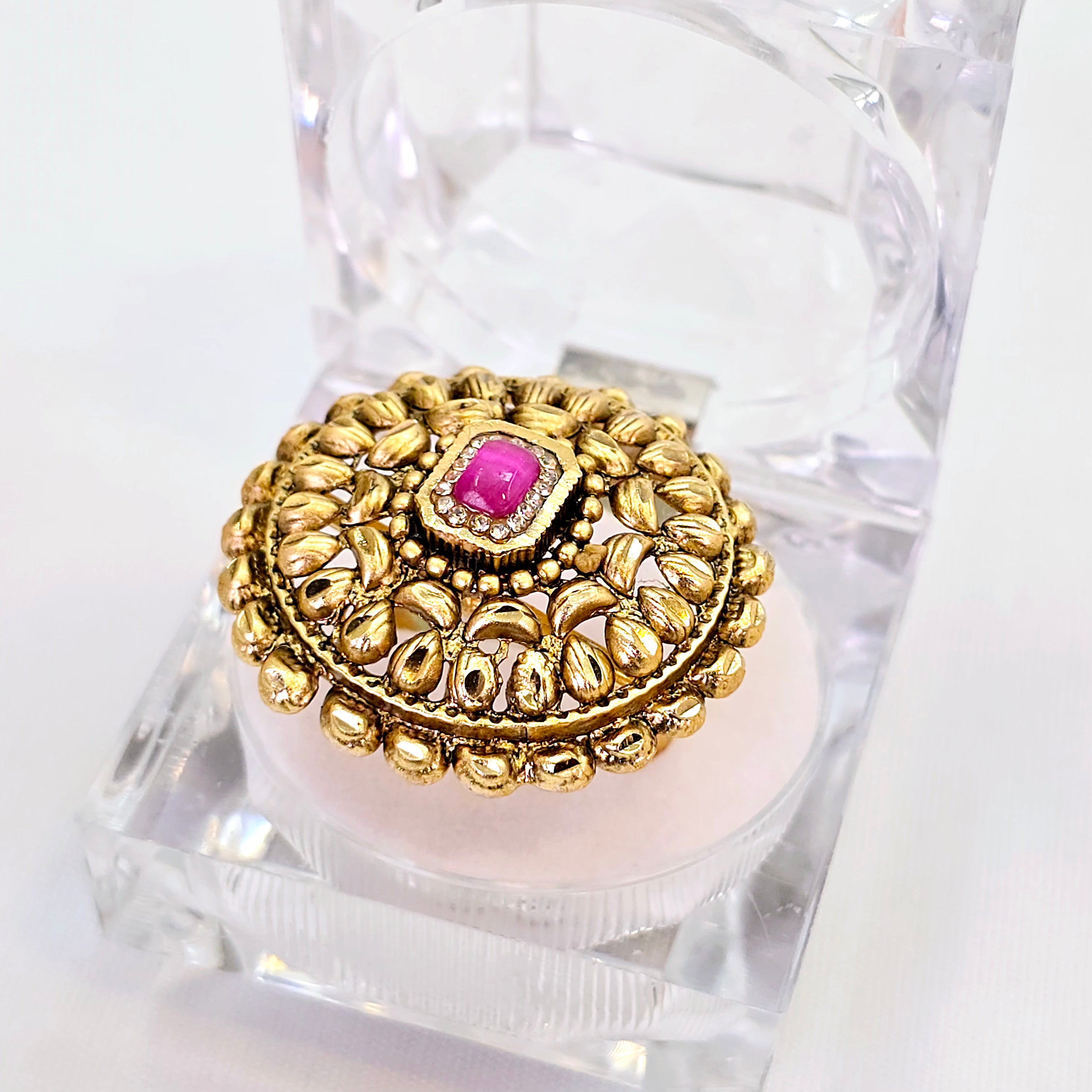 The Trusha Kempu Ring