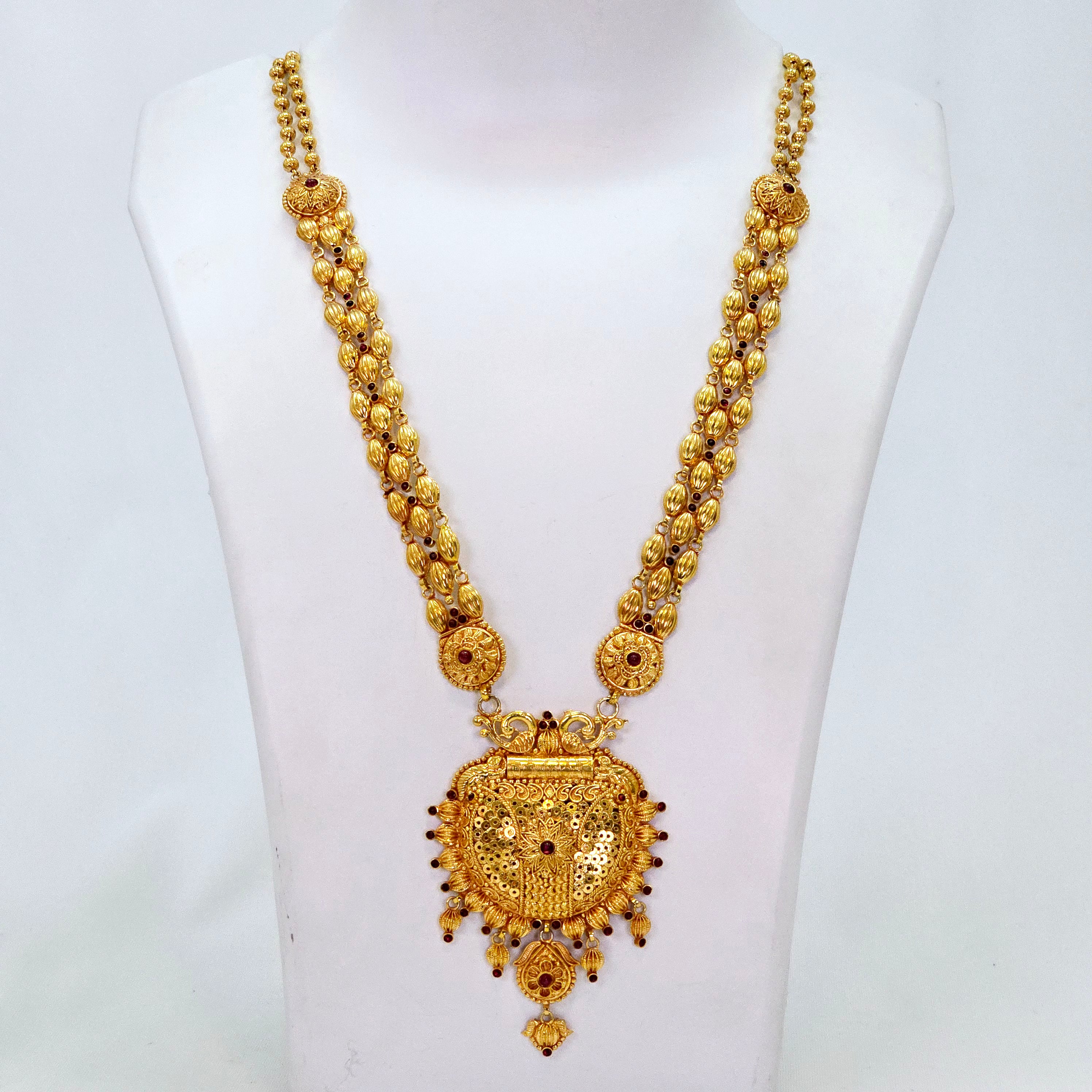 The Pranali Antique Goldforming Long Necklace