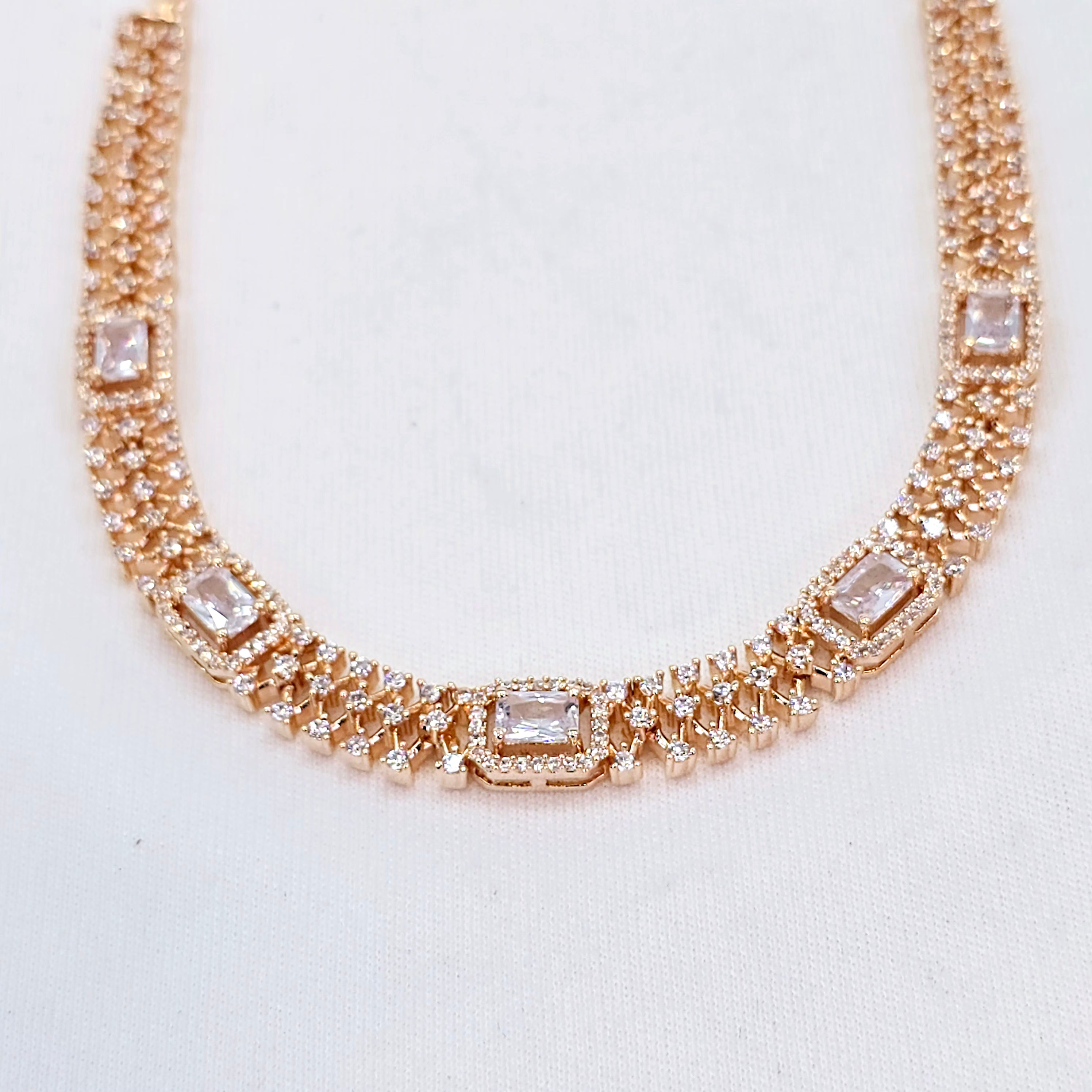 The Alexa Rosegold A.D Necklace