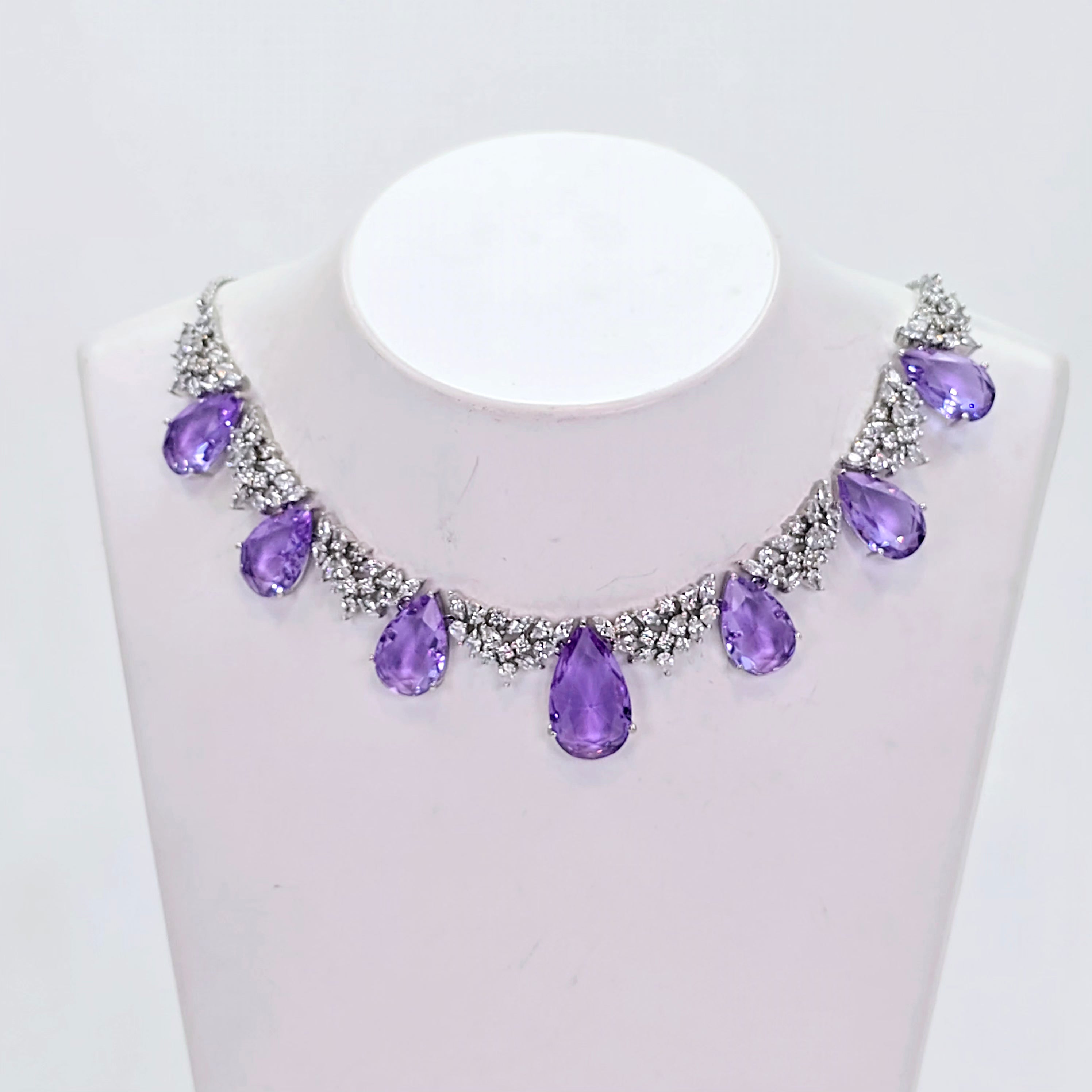 The Lacey Whitegold A.D Necklace