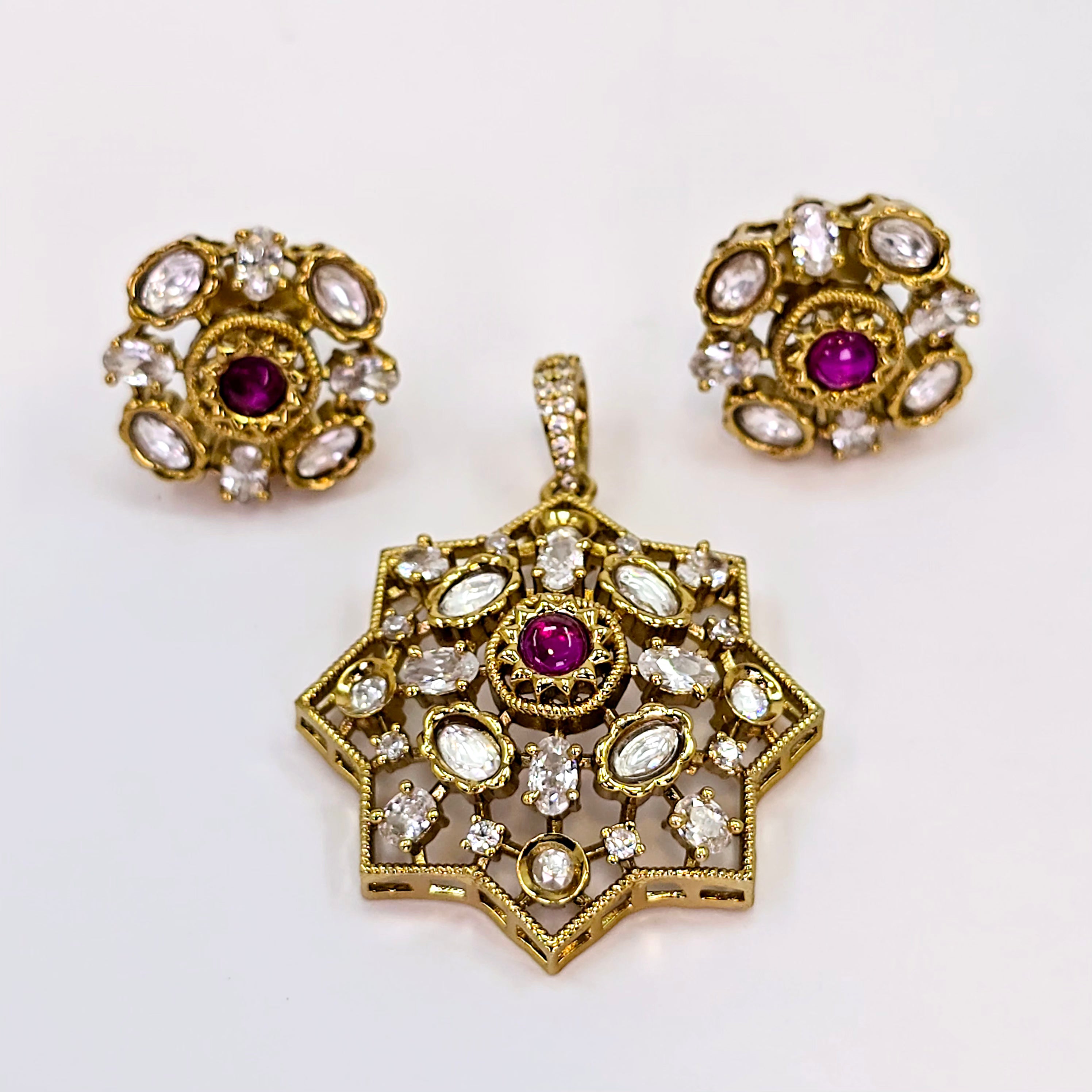 The Daysha Victorian Polish Pendant Earring