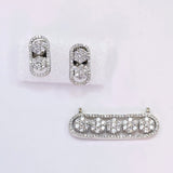 The Deliah Whitegold A.D Pendant Earring(M.S)