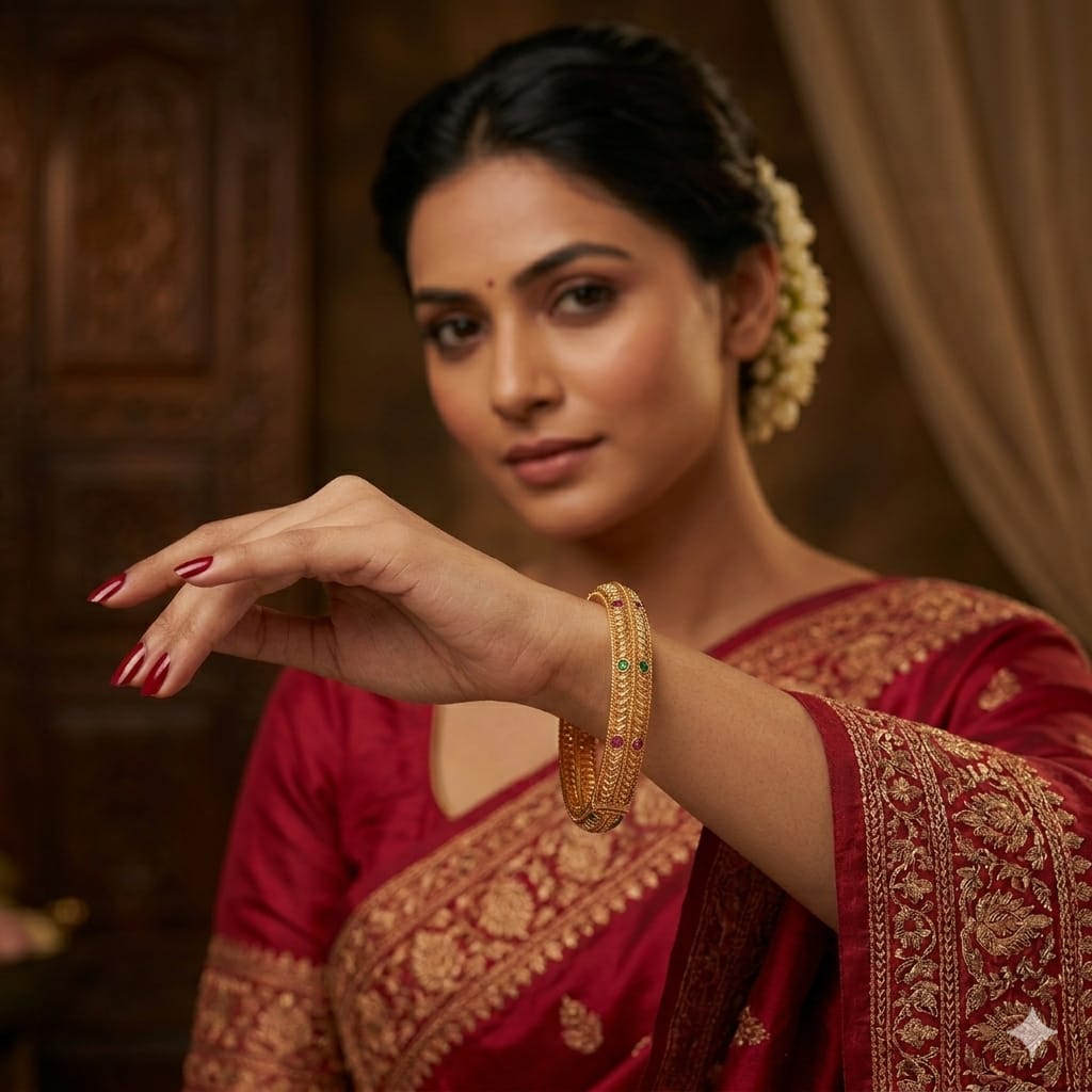The Shama Antique Goldforming Bangle