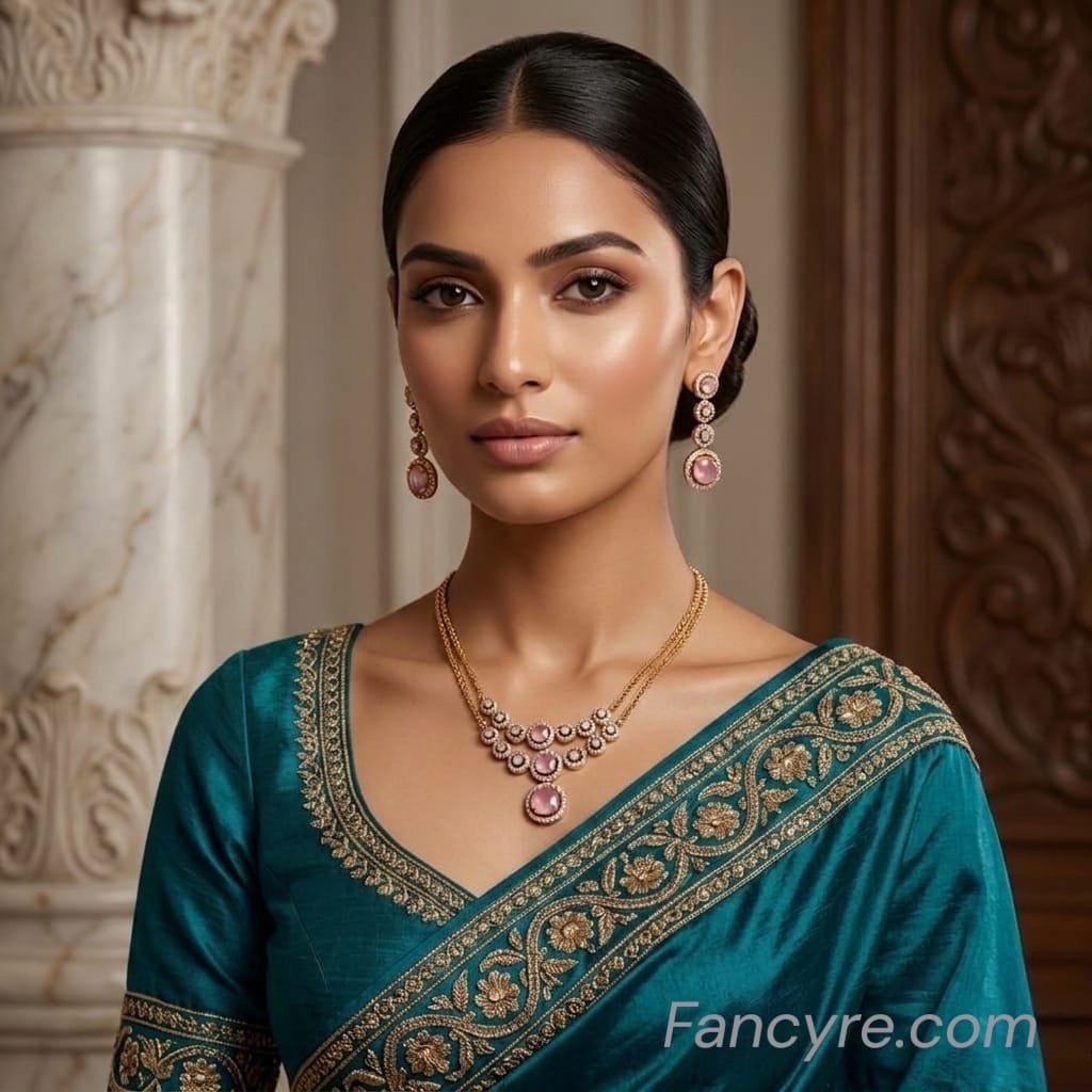 The Agraja Kempu Pendant Earring Set
