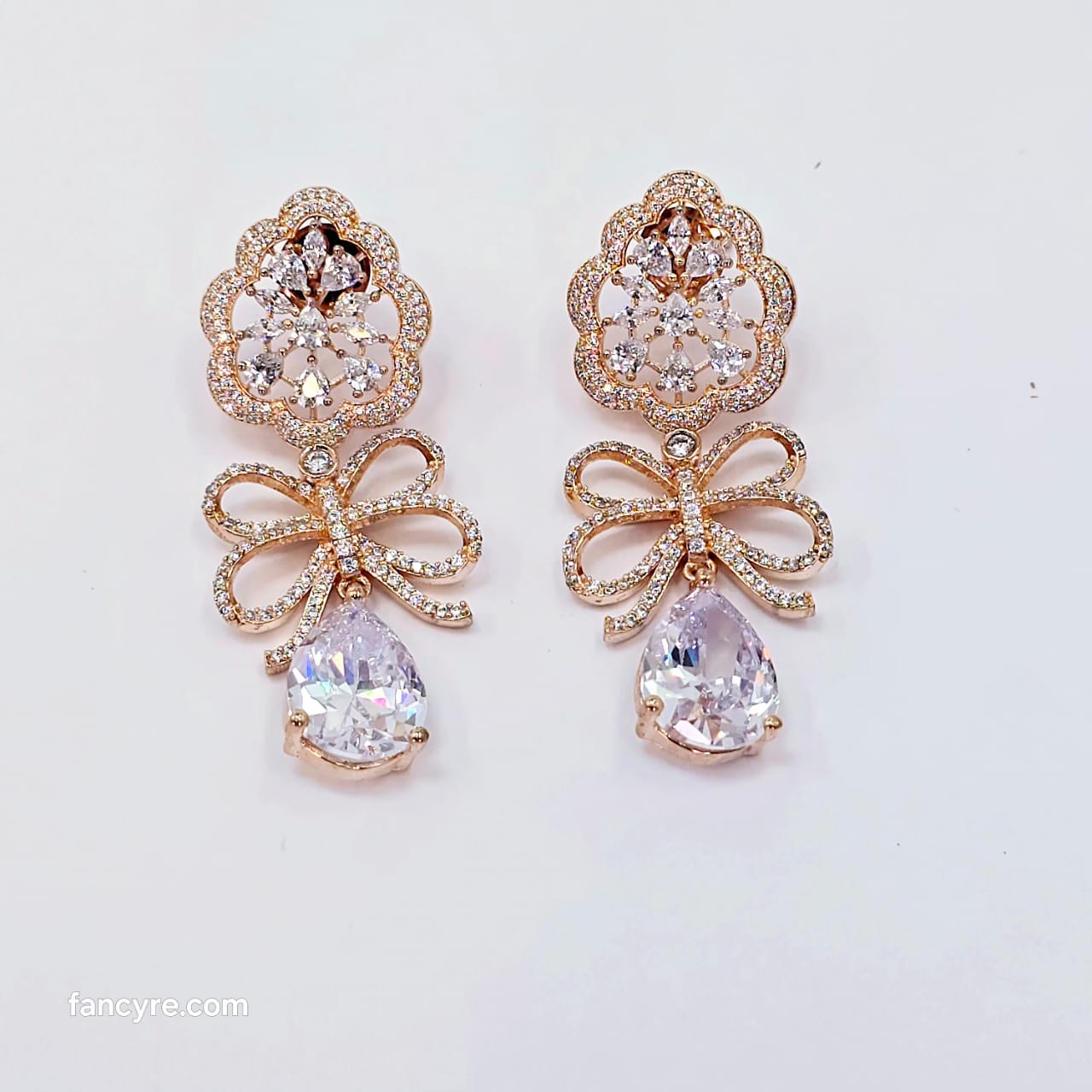 The Saira Rosegold A.D Earring