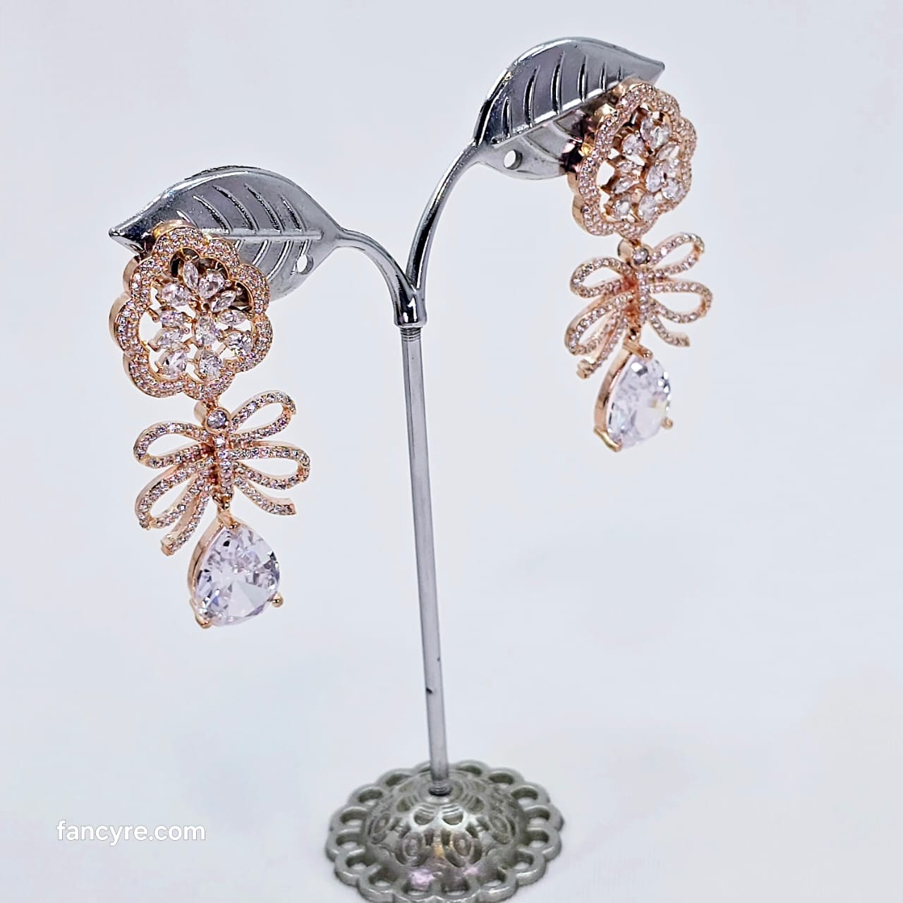 The Saira Rosegold A.D Earring