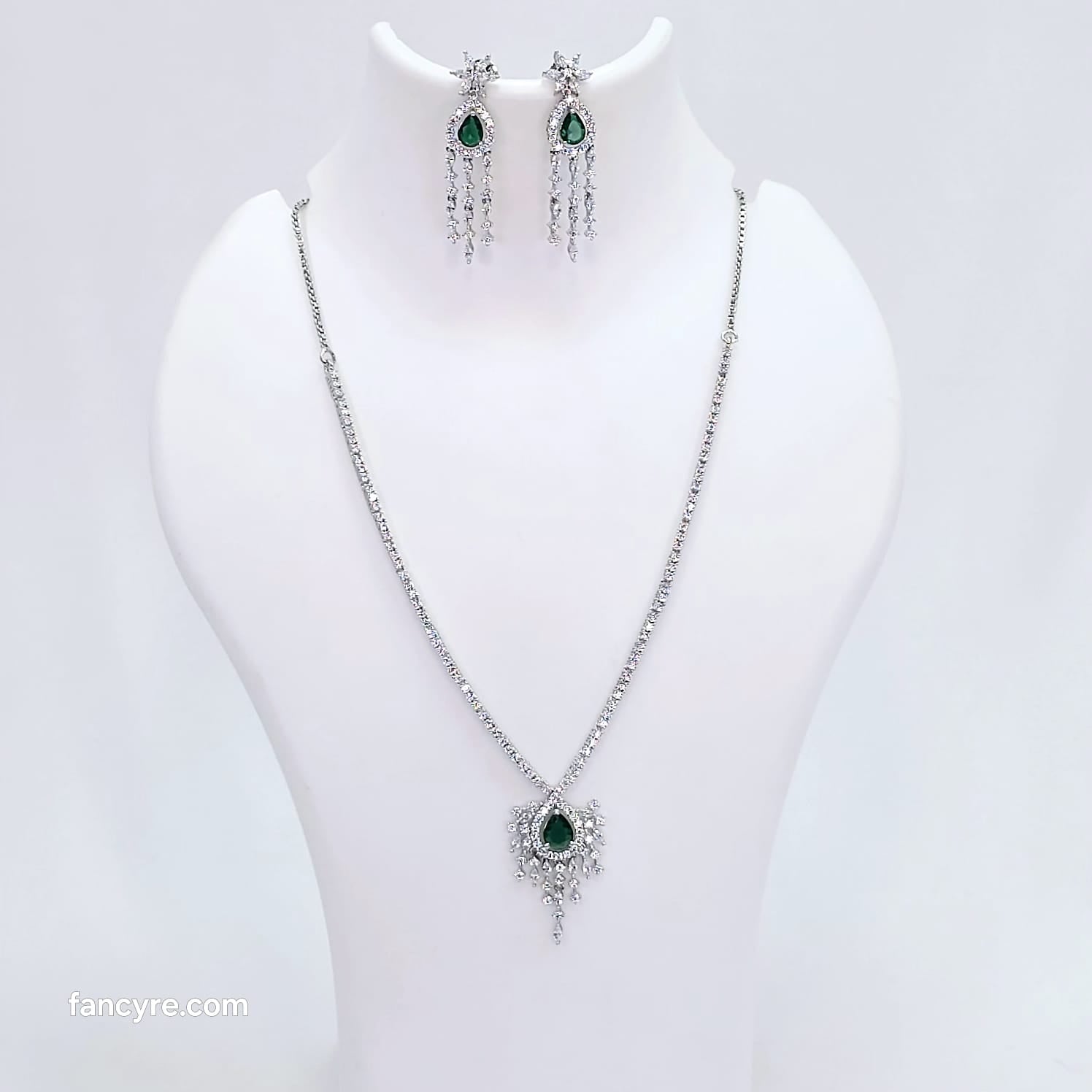 The Sahana Whitegold A.D Necklace