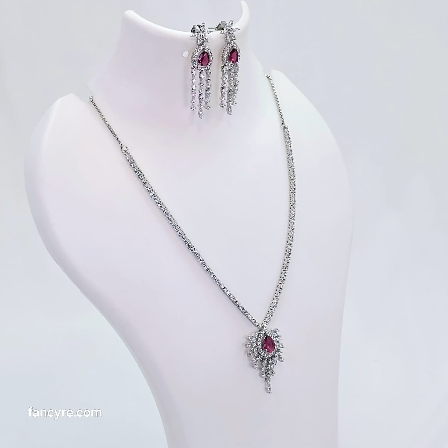 The Sahana Whitegold A.D Necklace