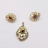 The Trinity Yellowgold A.D Pendant Earring