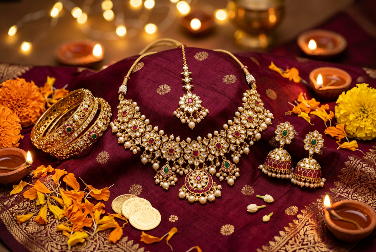 Diwali Jewellery Ideas 2026: Looks for Puja, Parties and Family Gatherings