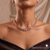 The Alexa Rosegold A.D Necklace