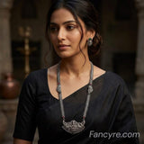 The Soraya Oxidized Long Necklace