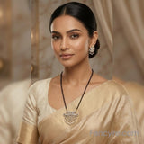 The Palka Yellowgold A.D Pendant Earring (M.S)