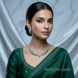 The Safiya Whitegold A.D Necklace