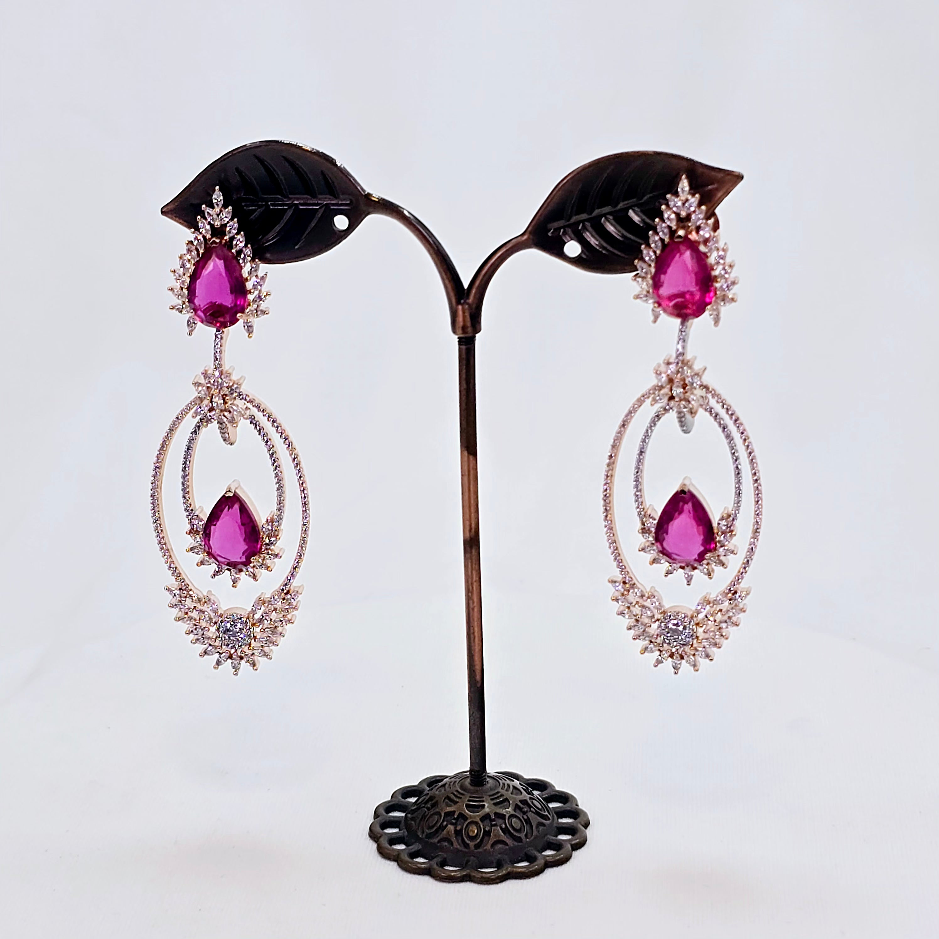 The Capri Rosegold A.D Earring