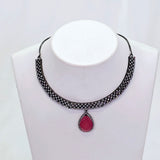 The Michiko Blackgold A.D Necklace