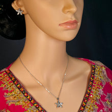 The Nova Whitegold A.D Pendant Earring Set