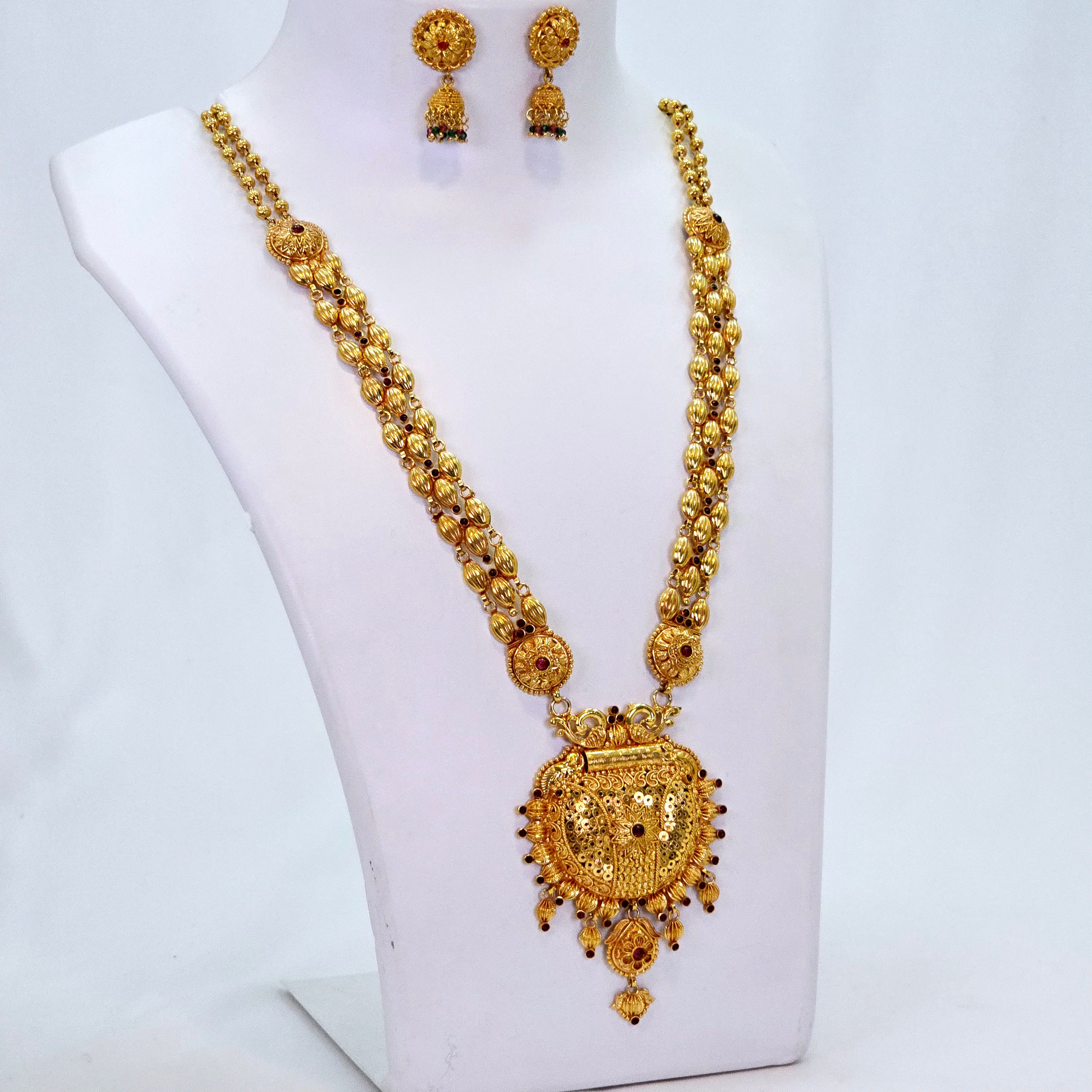 The Pranali Antique Goldforming Long Necklace