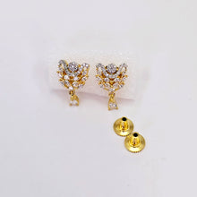 The Brina Yellowgold A.D Pendant Earring (M.S)