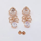The Saira Rosegold A.D Earring