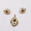 The Trinity Yellowgold A.D Pendant Earring